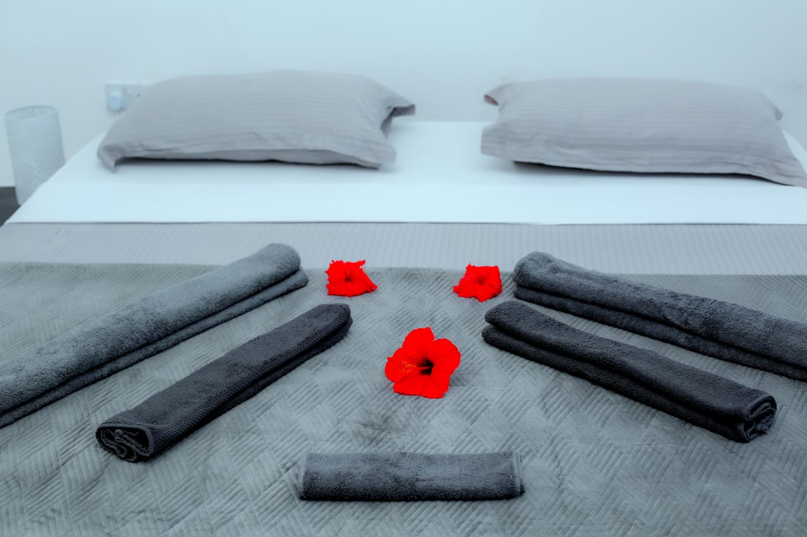 Bedroom with flowers