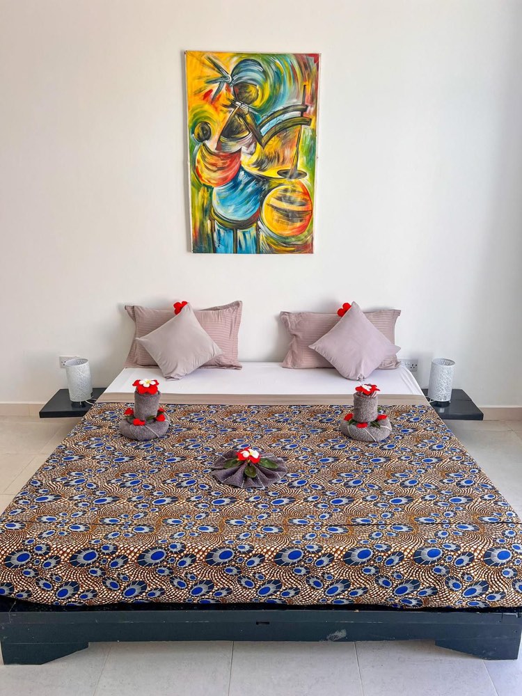Romantic towel setup for a private event at Mus Home Zanzibar